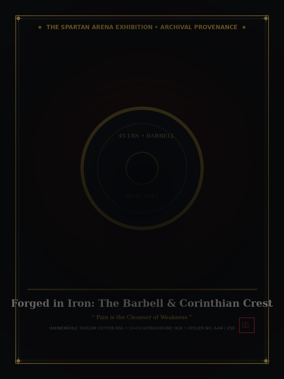 Forged in Iron: The Barbell & Corinthian Crest